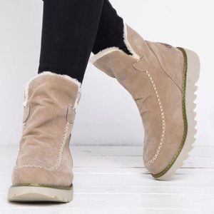 Fur Lined Ankle Snow Boots
